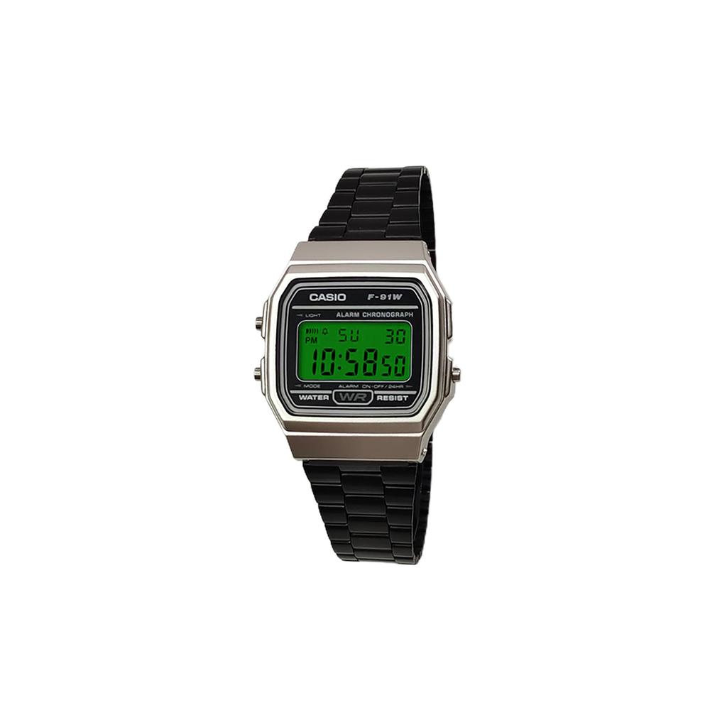 CASIO Custom Collection Quartz Movement Stainless Steel Strap Watch Men's Watches Black Dial F-91WM-7A(Watch5--)