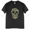 Cat Skull T-Shirt Parody Cute Kitties Creat Design Animals Lovers Funny High Quality Crew Neck Short Sleeves