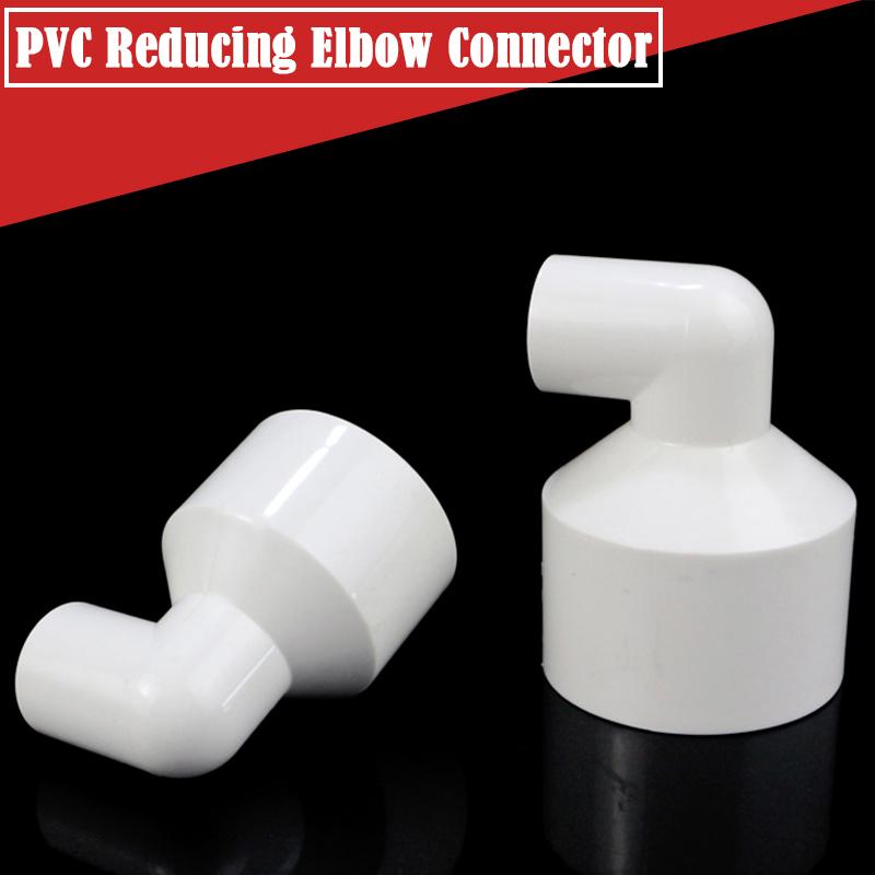 2Pcs/Lot Inner Dia 20~63mm PVC Elbow Reducing Connectors Water Pipe Adapters Fish Tank Tube Joint Garden Irrigation Fittings