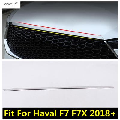 Bande de Décoration Grille Centrale Capot Moteur Avant Voiture Garniture Accessoires en Acier Inoxydable Pour Haval F7 F7X 2018 -
