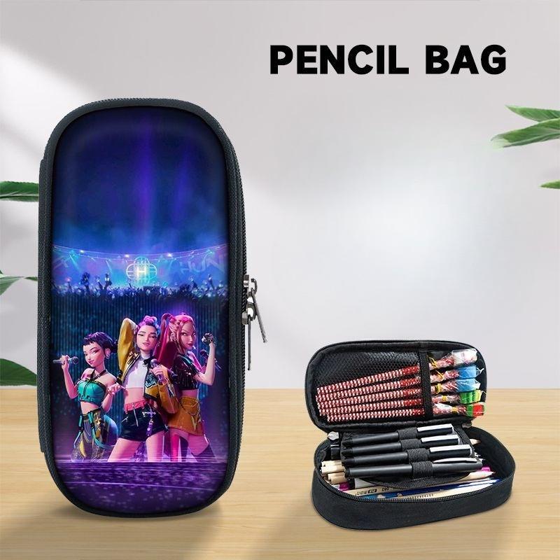 Милый пенал на тему охотников на ведьм в стиле K-pop, детский пенал из холста с принтом