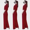 Women's Summer Fashion Suit: Short Slim Fit Top & Wide-Leg Pants Two-Piece Set