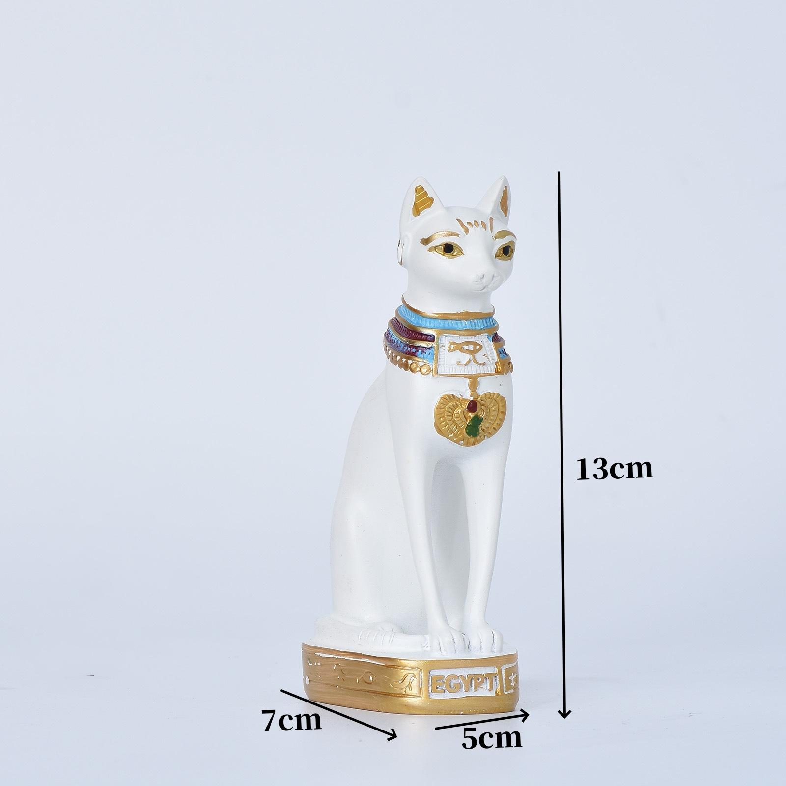 

1 шт. Мини-статуэтка кошки, украшение, египетская статуя кошки, украшение, ретро-статуя богини-кошки, украшение для домашнего сада, животное