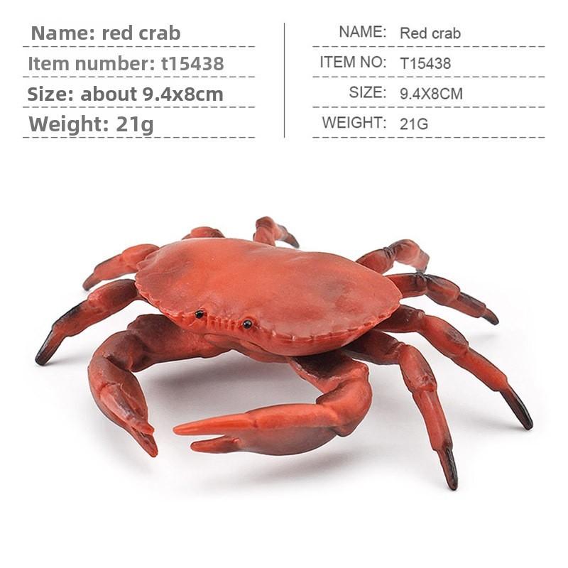 Marine Life Pvc Crab Model For Childrens Educational Aquarium Decor Toys