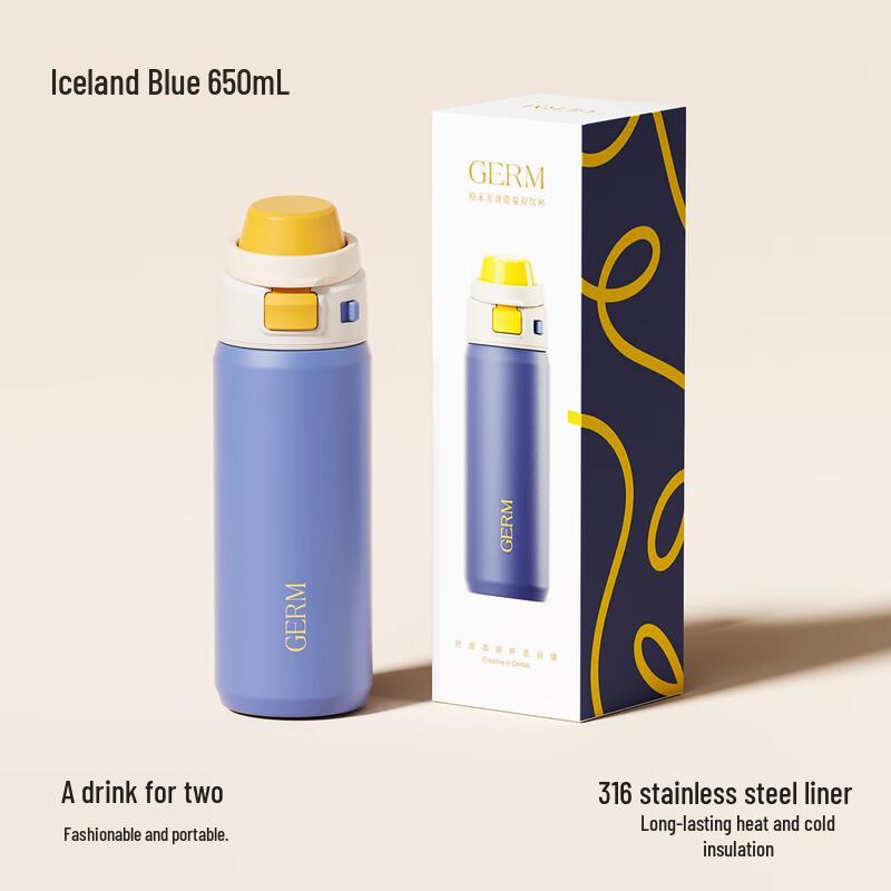 Germ 650ML Kids Dual-Drink Insulated Water Bottle