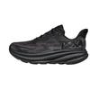 Hoka One One Clifton 9 Wide Rebound Cushioning Fabric Low Top Marathon Training Running Shoes Women Sneaker Black 1132211-BBLC