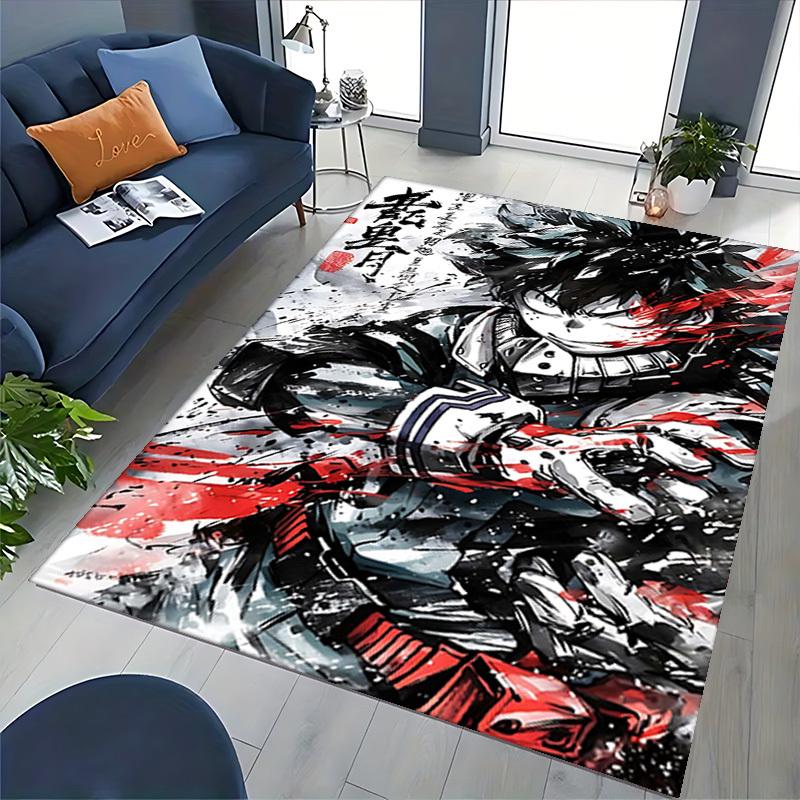 1pc My Hero Academia Midoriya Izuku Chair Mat - Anime Cartoon Design Office Desk Pad, Non-Slip Carpet for Home Decor, Suitable for All Seasons.O021