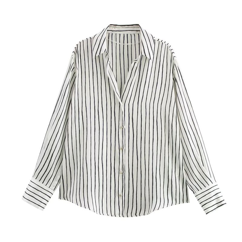 Kaslead New Arrival Women's Fashion Style Fashion Minimalist Silk Satin Textured Shirt 2074580