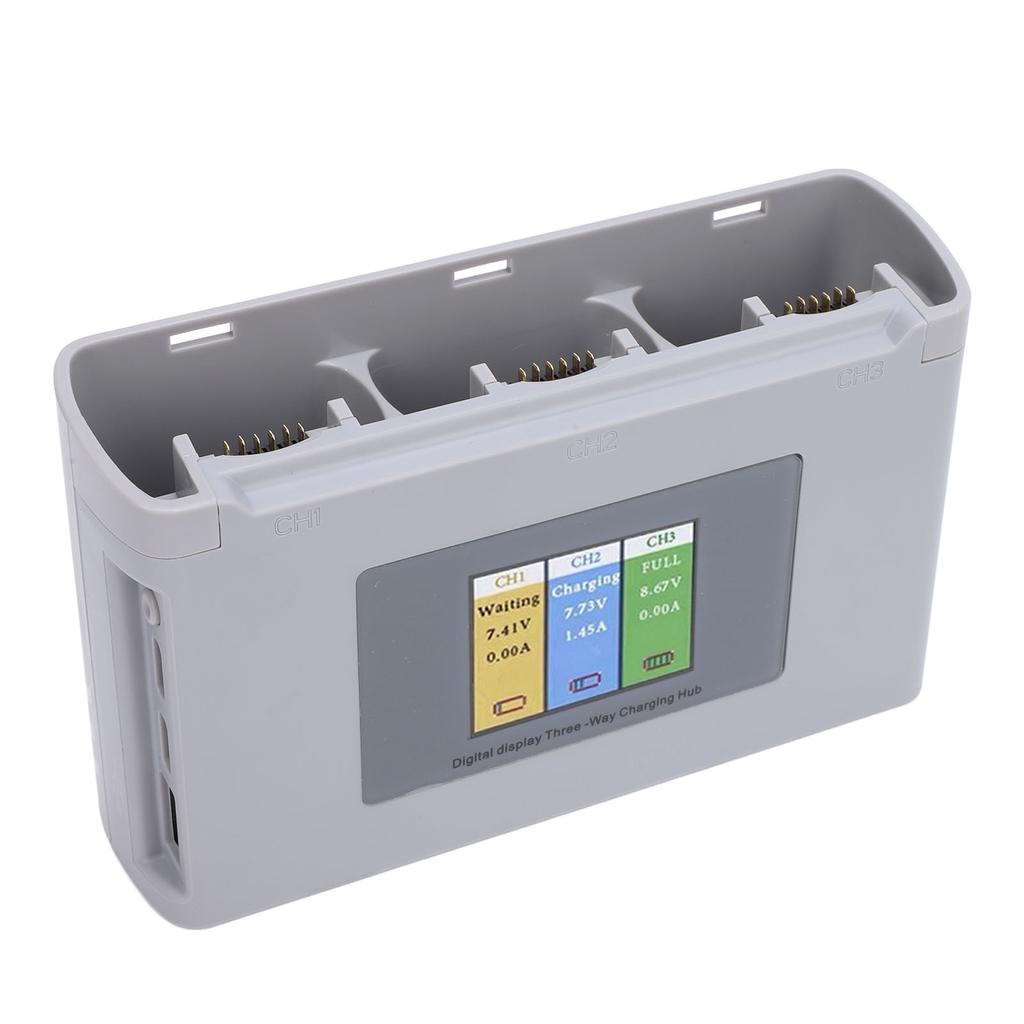 Drone 3 Battery Charger Hub ABS Shockproof USB Drone Battery Charging Station with Digital Display