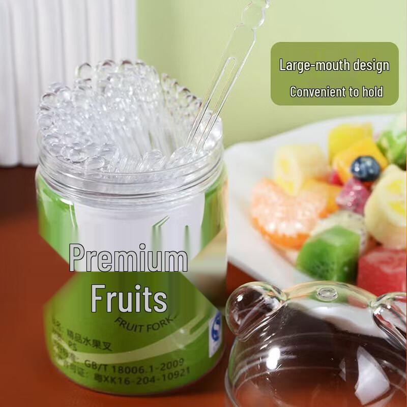 Disposable Transparent Plastic Fruit Forks