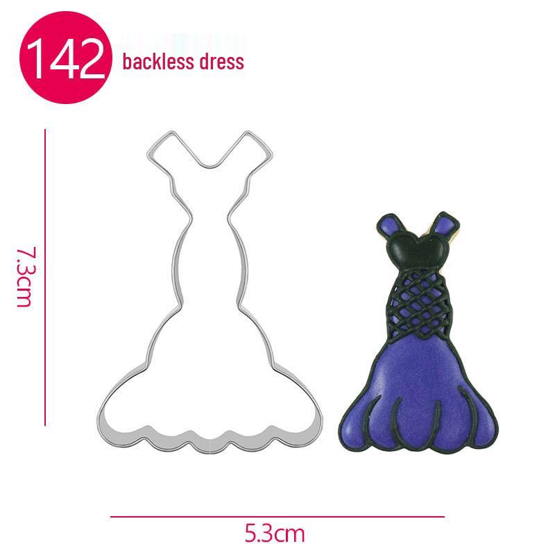 Stainless Steel Princess Dress Cookie Mold
