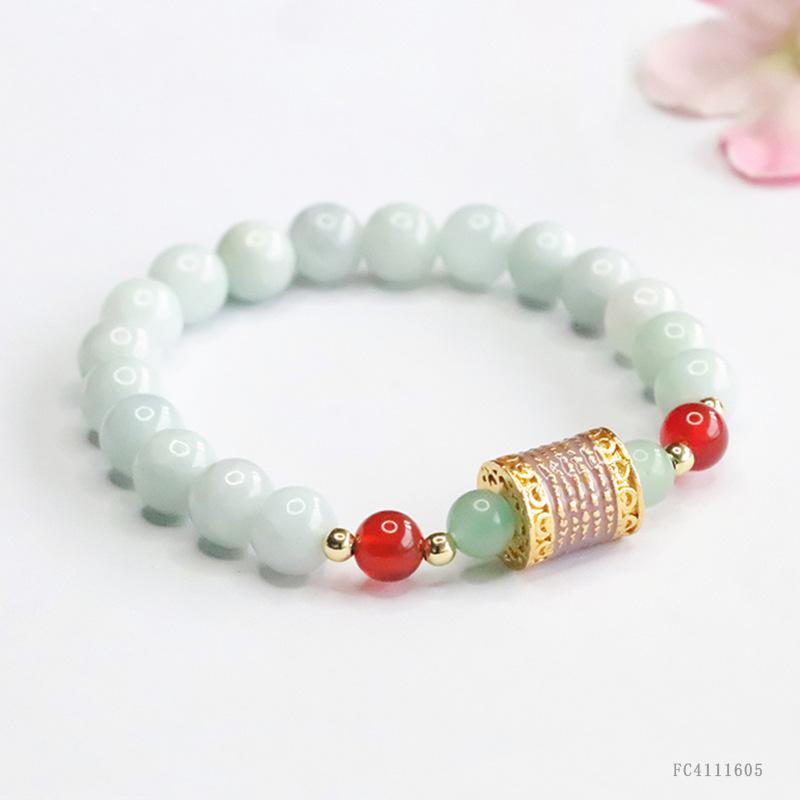 Ximang ximang Shinzue Jadeite Bracelet Five Pieces of Scriptures as Right Rain  Generation S4111605