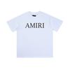 AMIRI Color Gradient Letter Cotton Short Sleeve Shirt White A501