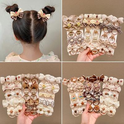 10 Teile/satz Baby Cartoon Haarband Mädchen Nette Bowknot Haar Krawatten Elastische Gummibänder Stirnbänder Kinder Haar Zubehör
