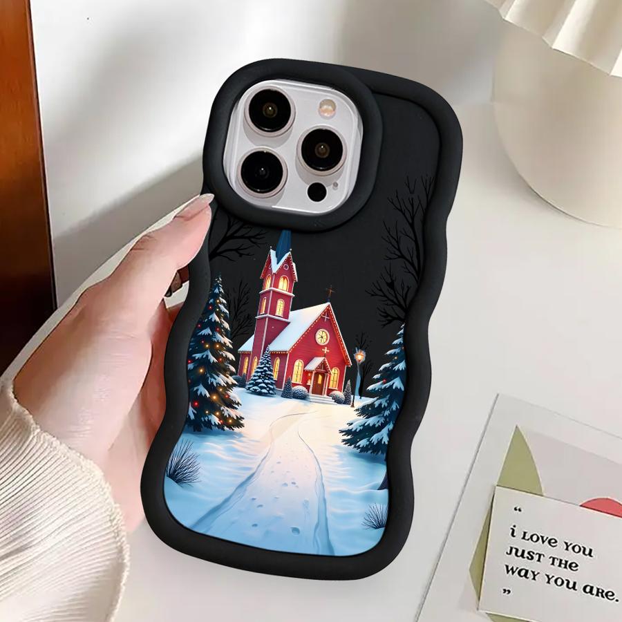 Winter Snow Merry Christmas Soft Phone Cover Case for iPhone 15 Plus 14 16 Pro Max 11 XR 12 8 17 Air 13