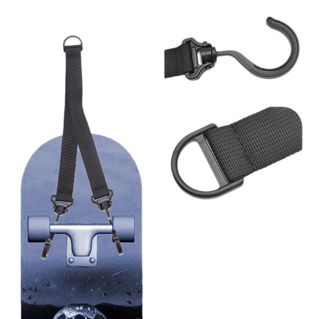Longboard Hanging Strap Skateboard Holder Portable Organizer Heavy Duty Sled Board Door Rear Hook Strap Easy to Use