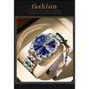 Top Brand Fashion Women's Watch Waterproof Luminous Watch Diamond Pointed Glass Double Calendar Trendy Casual Watch