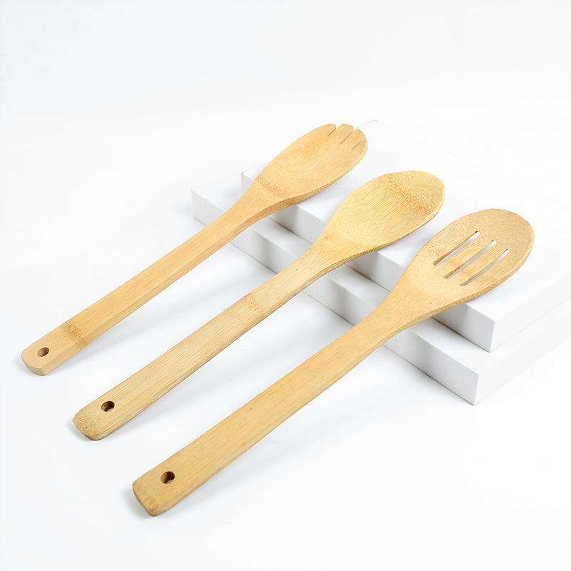 8-Piece Kitchen Utensil Set, Bamboo Spoons And Spatulas, Wooden Kitchen Utensils, Cooking Tools, Mixing Set 8pcs