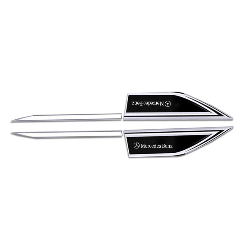 

Car Sticker Car Fender Side Blade Stainless Steel Decal Car Body Protective Sticker for Mercedes Benz AMG W204 W205 W203 W211 W2 чёрный