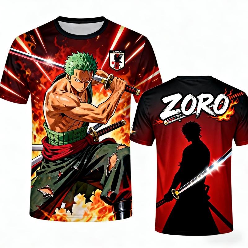One Piece Zoro Japan Special Edition Soccer Jersey T-shirt Kids Soccer Sports Tshirt Adult Men's Casual Fashion T shirt