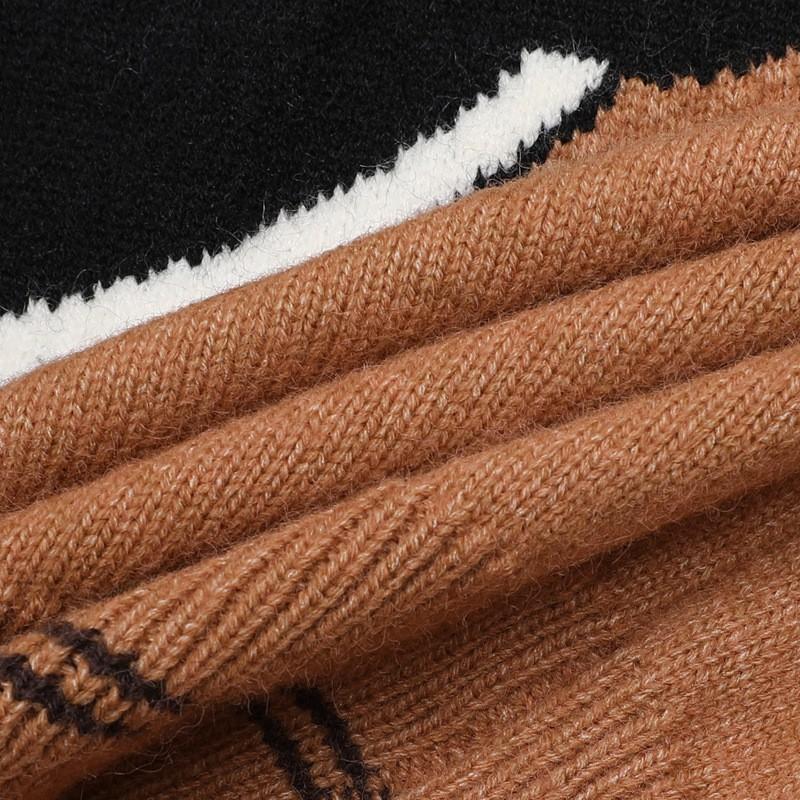 Kawaii Cat Jacquard Knit Vest V-Neck Loose Fit Sweater Teens Unisex