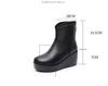 Fashion GKTINOO 2025 New Autumn Winter Women Shoes Woman Genuine Leather Wedges Snow Boots Height Increasing Short Women Boots Platform