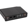 USB Sound Card 6 Channel 48kHz Sampling Rate Analog Play Recording External Sound Card for PC Laptop Computer Black