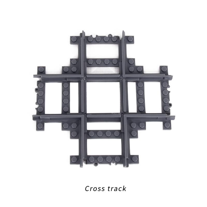 City Trains Flexible Tracks Forked Straight Curved Soft Rails Track Switch Building Block Bricks Kids DIY High-tech Train Toys