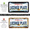 Black Leopard Print License Plate Frame - Leopard Personalise License Plate Holder, Rust-Proof Stainless Steel Waterproof Car Decorative Tag Frames
