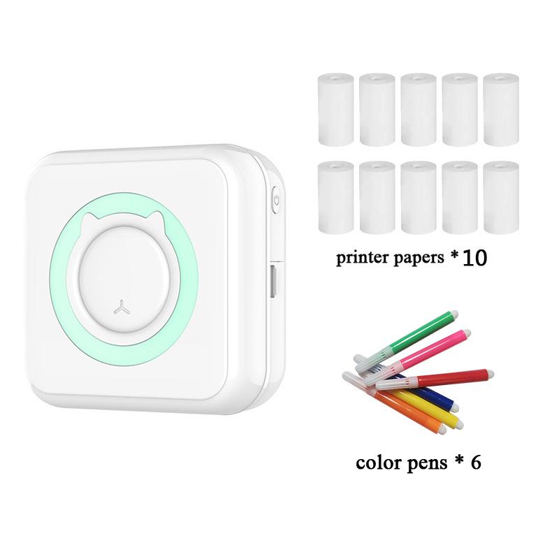 Cross-border Student Pocket Mini Inkless Photo Printer for Data Label and Question Search