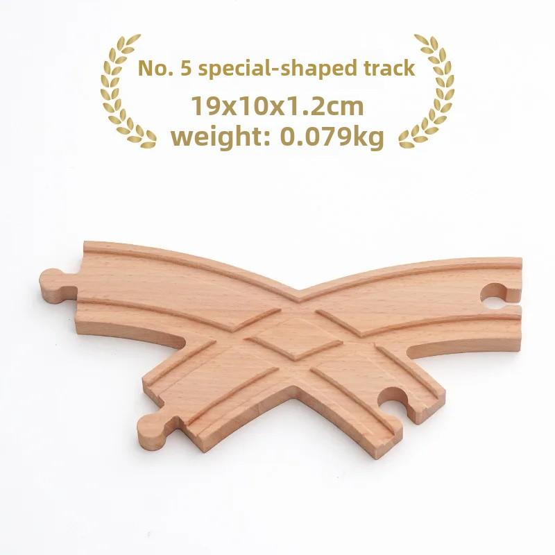 Wooden Small Track Train Toy Children's Set Magnetic Train Bulk Accessories Track K X Track Boy Birthday Toy Gift X10