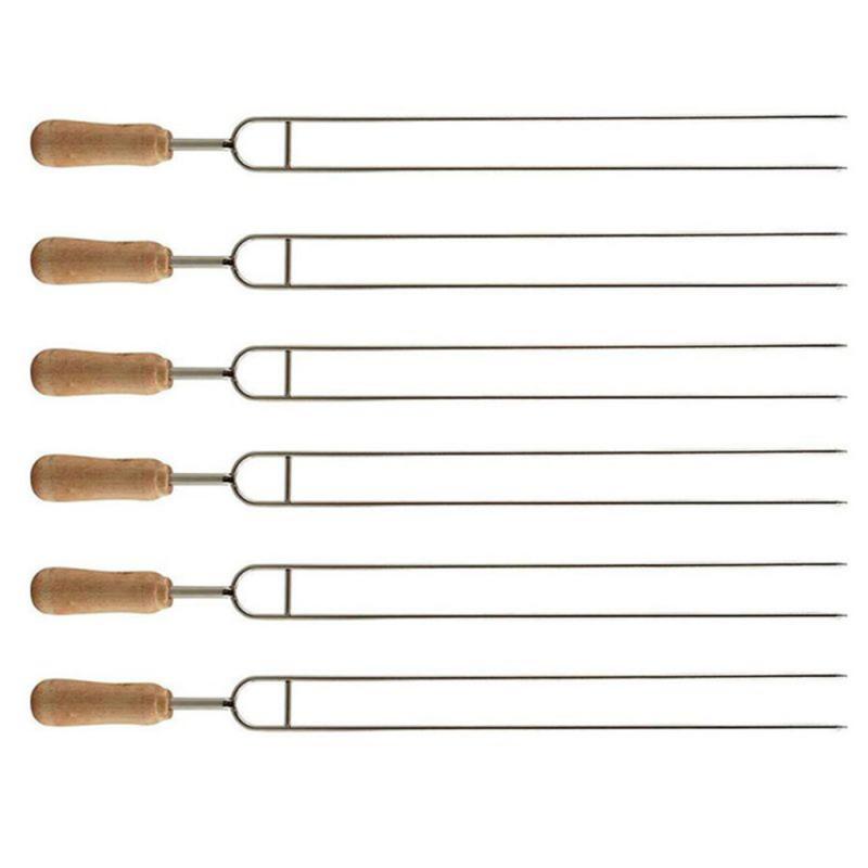 Anti-scald Roasting Fork Great For Bbq Parties Heat Resistant Anti-scald Trend Two-pronged Approach Popular Versatile Outdoor
