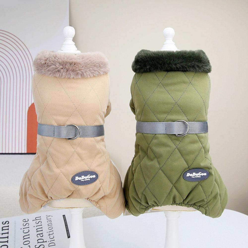 Winter Thicken Warm Pet Clothes Dog Jumpsuit Puppy Overalls Jacket Small Dogs 4 Legs Coat for Chihuahua Teddy Kitten Cat Costume
