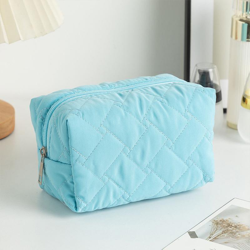 Floral Print Makeup Bag For Women Portable Simple Large Capacity Soft Storage Bag For Travel