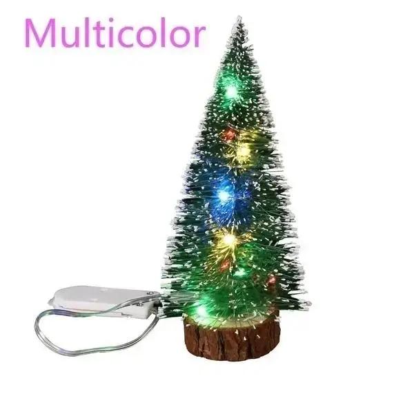 Mini Christmas Tree Small Pine Tree With Wooden Bases For Xmas Holiday Party Home Tabletop Tree Decor Tree With Light Ornaments
