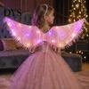 LED Costume Accessories Light-Up Angle Wing, Glowing Feather Wing for Kids Girls, Wings with Lights Fairy Props Christmas Halloween Stage Performance