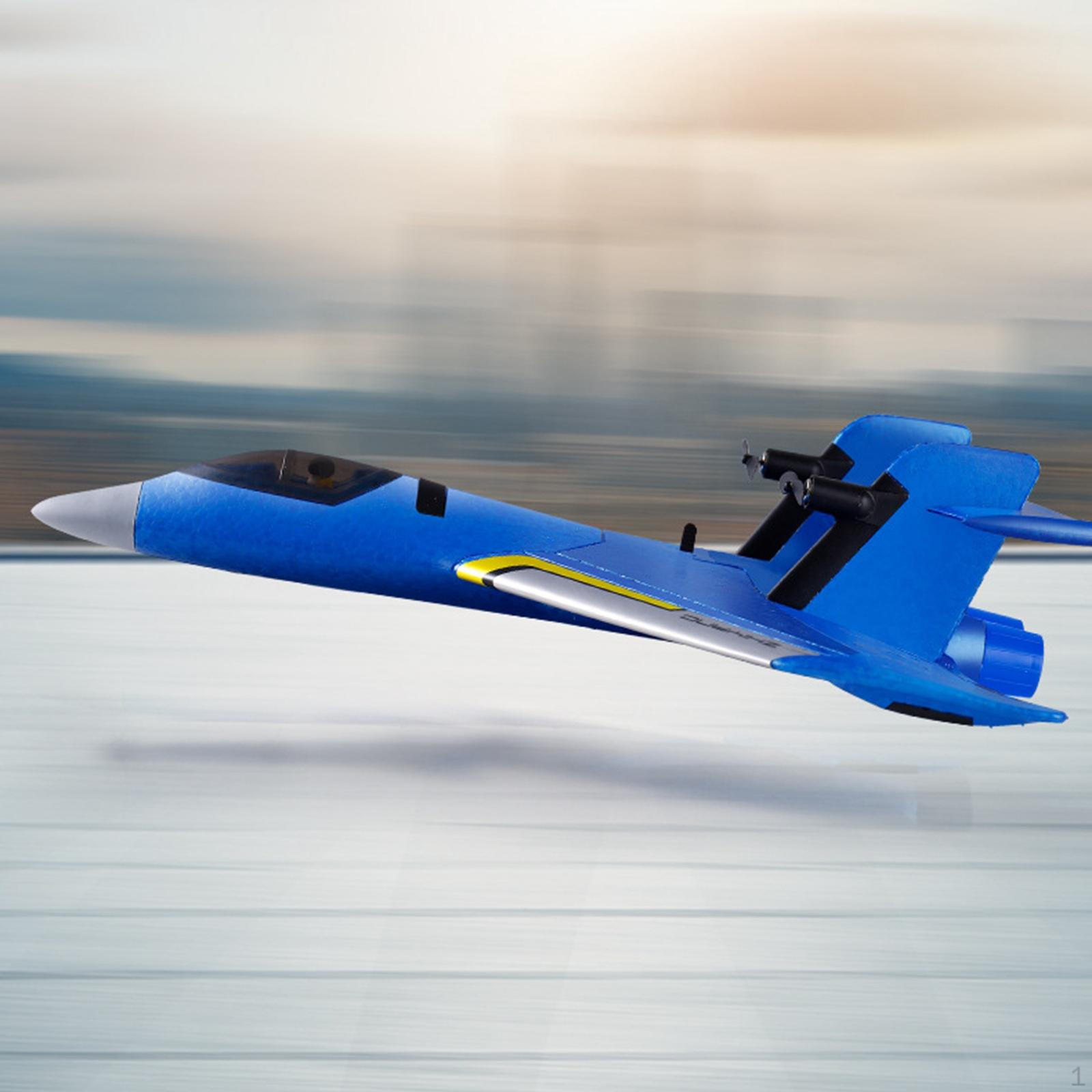 

EPP Foam RC Літак з дистанційним керуванням Планер Винищувач із фіксованим крилом для різдвяних подарунків синій