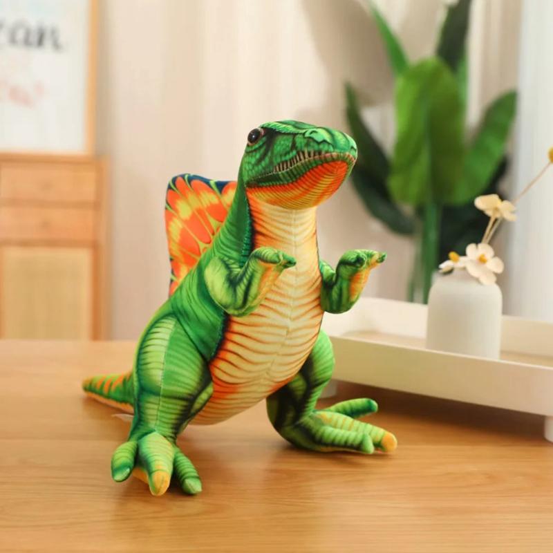 35/45cm Cuddly Simulation Dinosaur Stuffed Toy Plush Blue/Green/Orange Girls Boys Xmas Plushie Birthday Gift Room Decoration