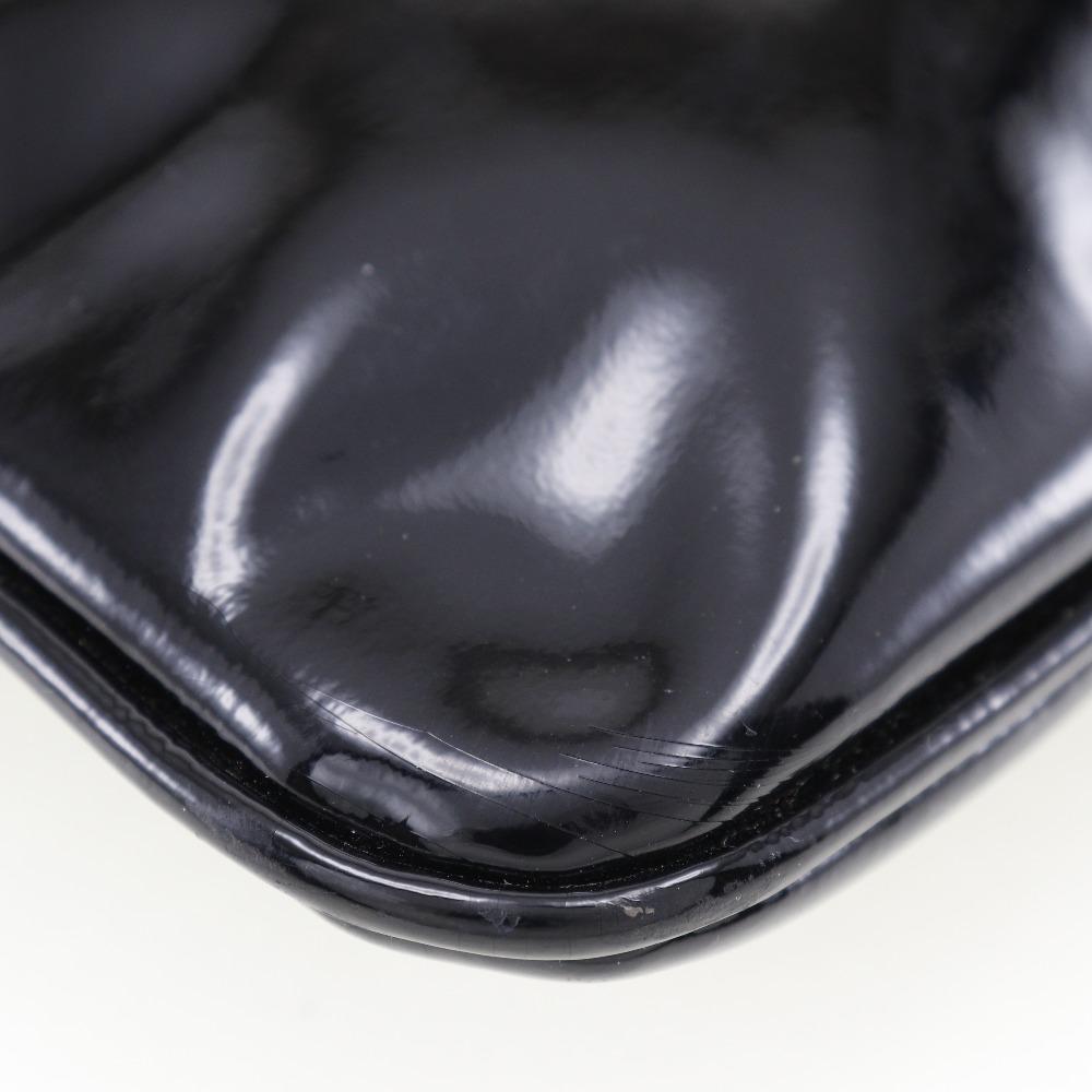 LOEWE anagram Tote Bag black enamel Women Used