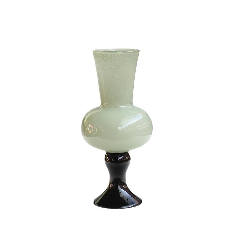 Glass Vase Vintage Glass Bottle Flower Vase Color Geometric Stitching Hydroponics Terrarium Home Decoration Accessories