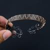 Oxidized Copper Wire Wrapped Cuff Designer Bangle