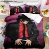 Michael Jackson Star 3D Bettwäsche-Set mit Bettbezug, Bettdecke, Leinenkissenbezügen, Heimdeko, Geschenk, Einzelbett, Doppelbett, Twin, Kingsize, Queensize