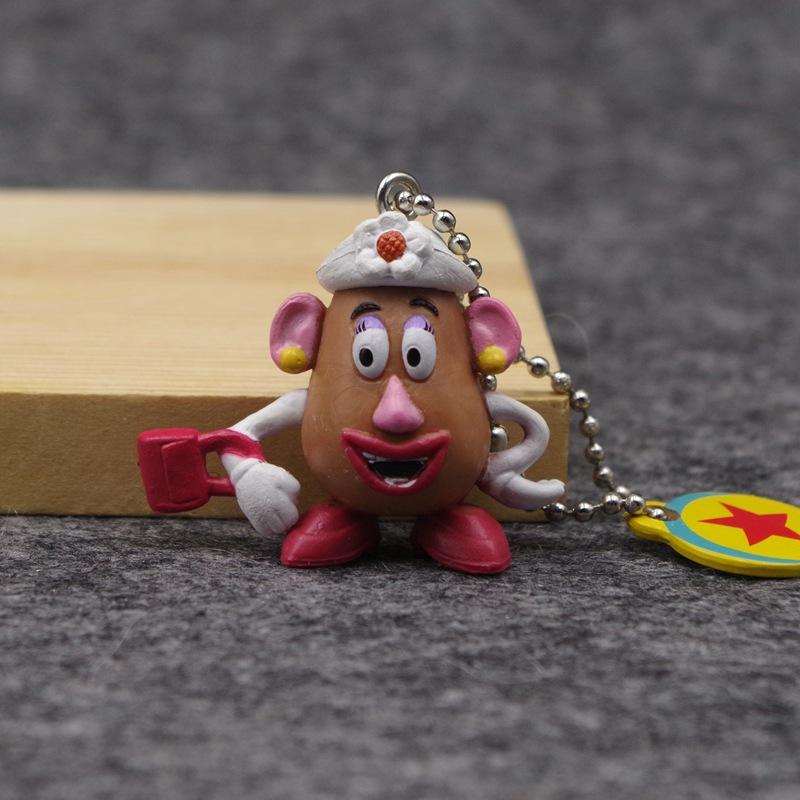 6Pcs/set Anime Mr.Potato Head PVC Cute Cartoon Keyring Collection Ornament Model Toy Accessories Gifts Keychain Bag Pendant