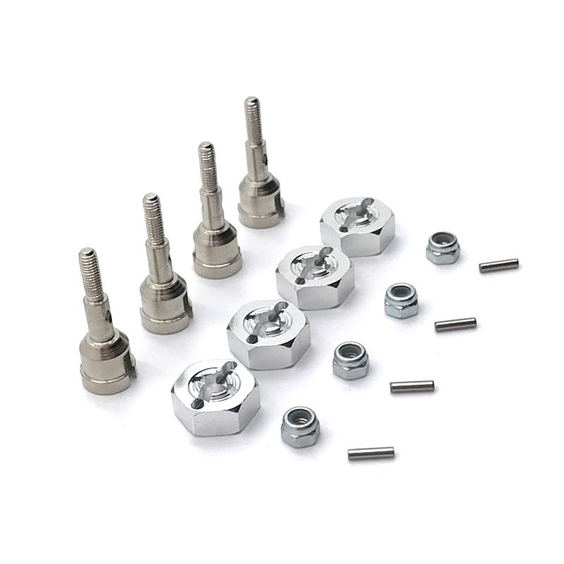 Metal Upgrade Front and Rear Axle Cups 12mm Adapter For WLtoys 1/18 A949 A959 A969 A979 K929 RC Car Parts