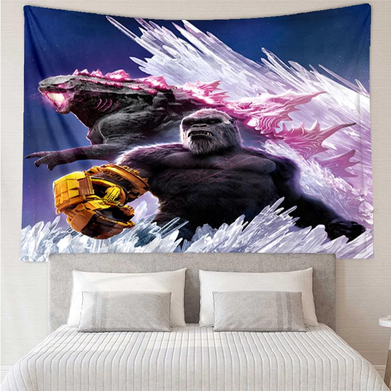 Giant Ape Rampages City Tapestry, Unique Design Tapestry, Wall Decor for Bedroom,Livingroom, Playroom,Heartwarming Fan Holiday Gifts