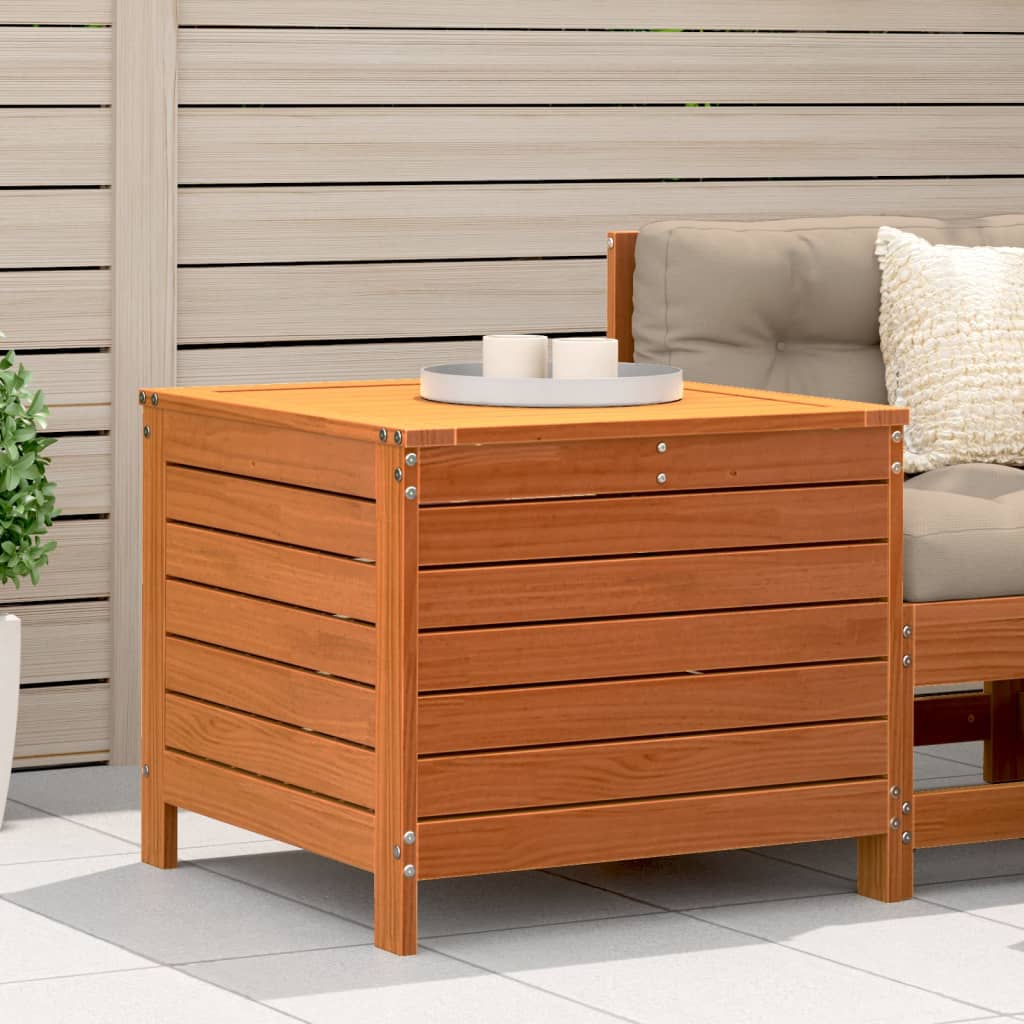 Garden Stool Wax Brown 62 X 63.5 X 53.5 Cm Solid Pine Wood