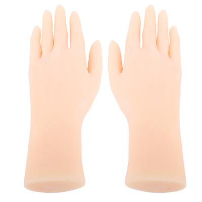 Silicone Model Hands Molding Female Mannequin Hands Pair for Manicurist Nails Practice Jewelry