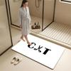 Abstract English Words Floor Mat Diatomite Bath Mat – Highly Absorbent, Non-Slip, Quick-Drying Bathroom Rug