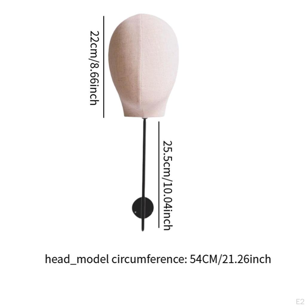 Mannequin Head Model Rack Decorative Practical Hat Display Stand Holder for Hairpieces Hair