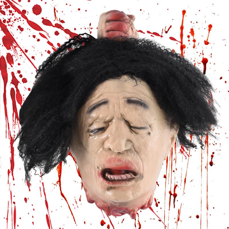 Broken Head Haunted House Secret Room Escape Simulation Human Head Movie Horror Severed Head Creative Trick Prop Halloween Decor